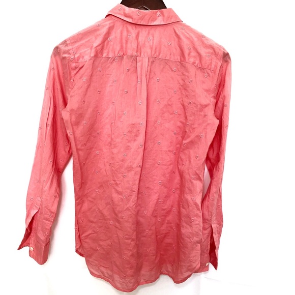 LOFT Softened Pink Detailed Button Down Blouse - Picture 3 of 6